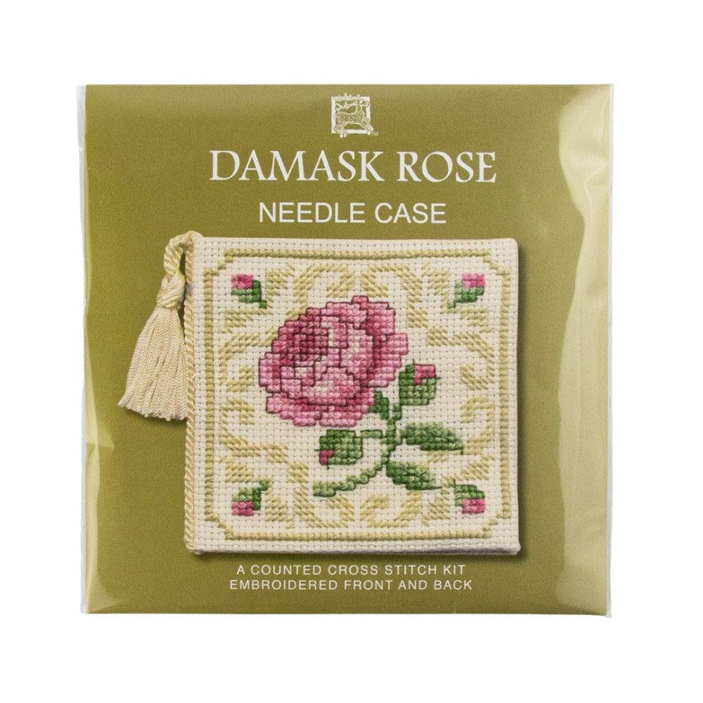 Textile Heritage Damask Rose Counted Cross Stitch Bookmark Kit