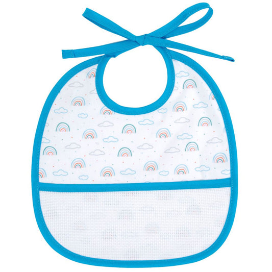 DMC Ready-to-Stitch Blue Rainbow Bib 3 mth