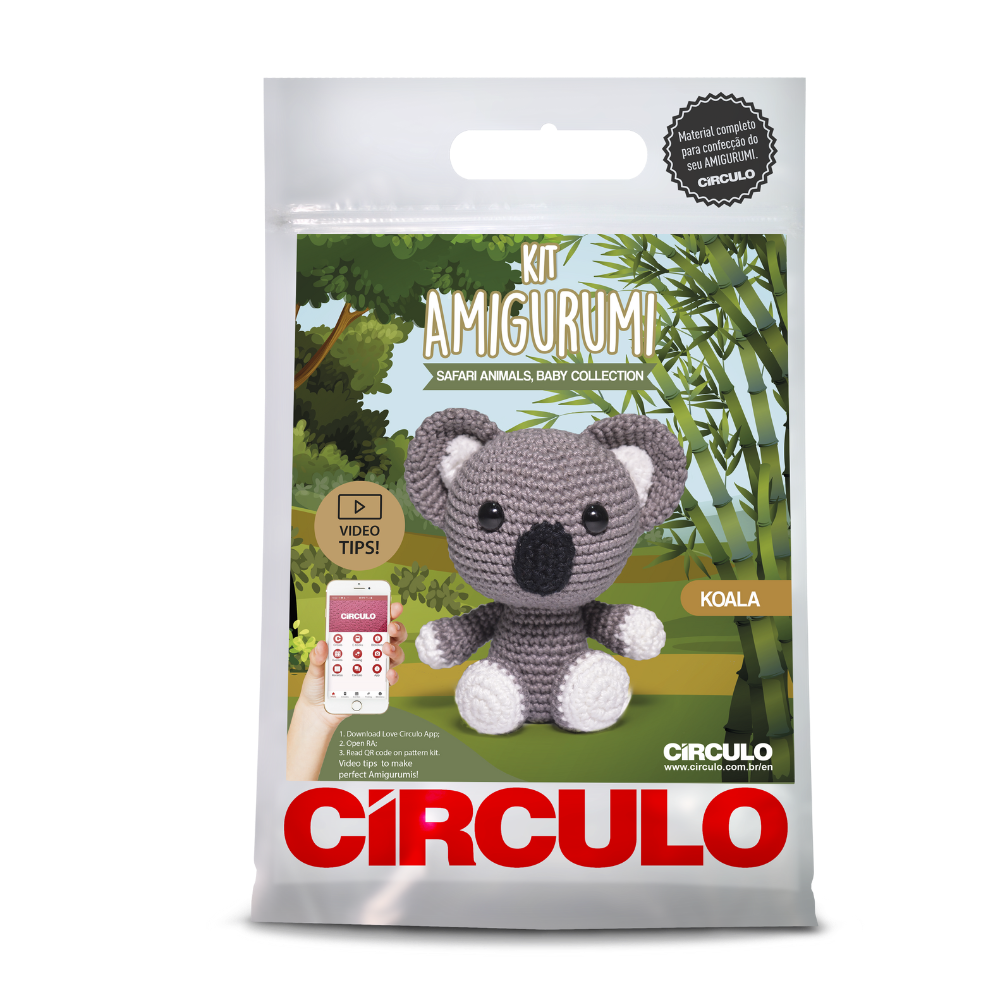 Circulo Amigurumi Kit "Baby Safari Animals" Koala kit packaging