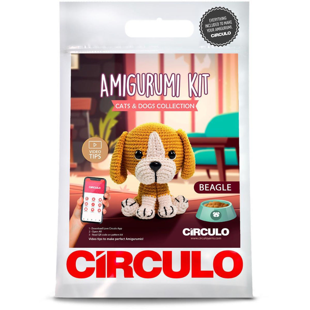 Circulo Amigurumi Kit Beagle kit packaging