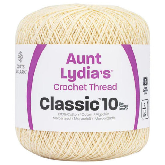 Aunt Lydia's Size Crochet Cotton Classic 10 Cream 420