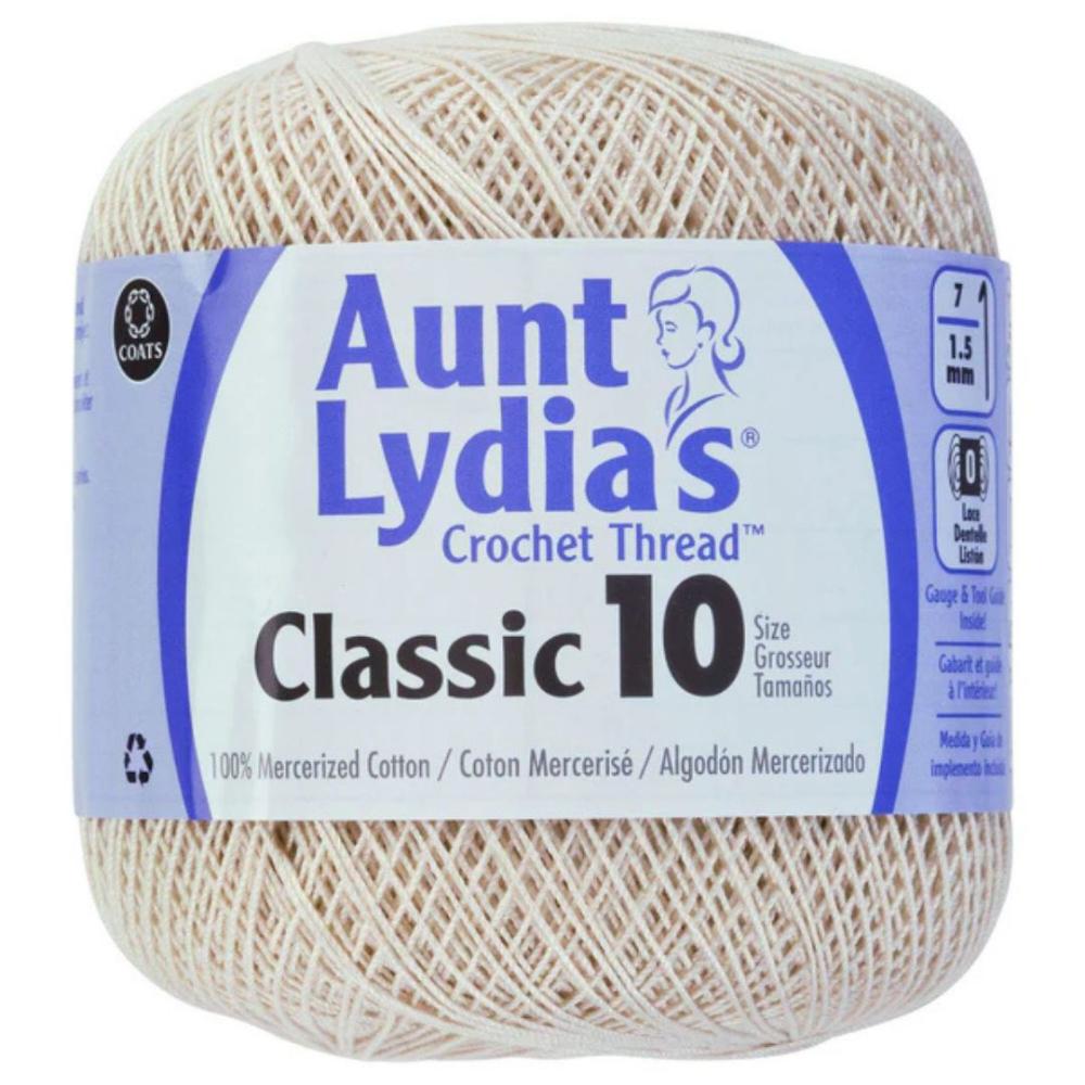 Aunt Lydia's Size Crochet Cotton Classic 10 Ecru 419