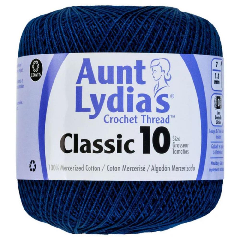 Aunt Lydia's Size 10 Crochet Cotton Navy