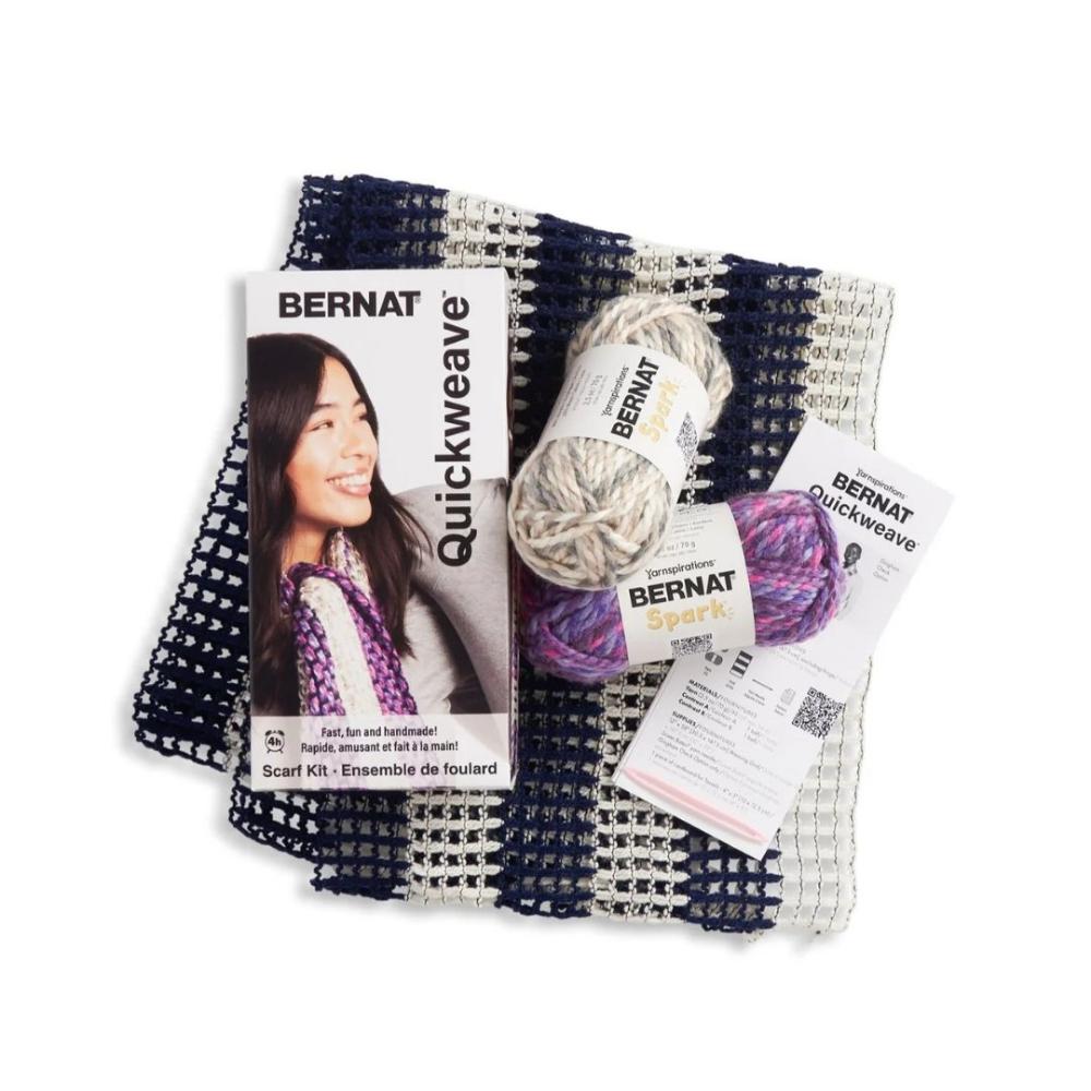 Bernat Quickweave Scarf Weaving Kit - Purple Tartan