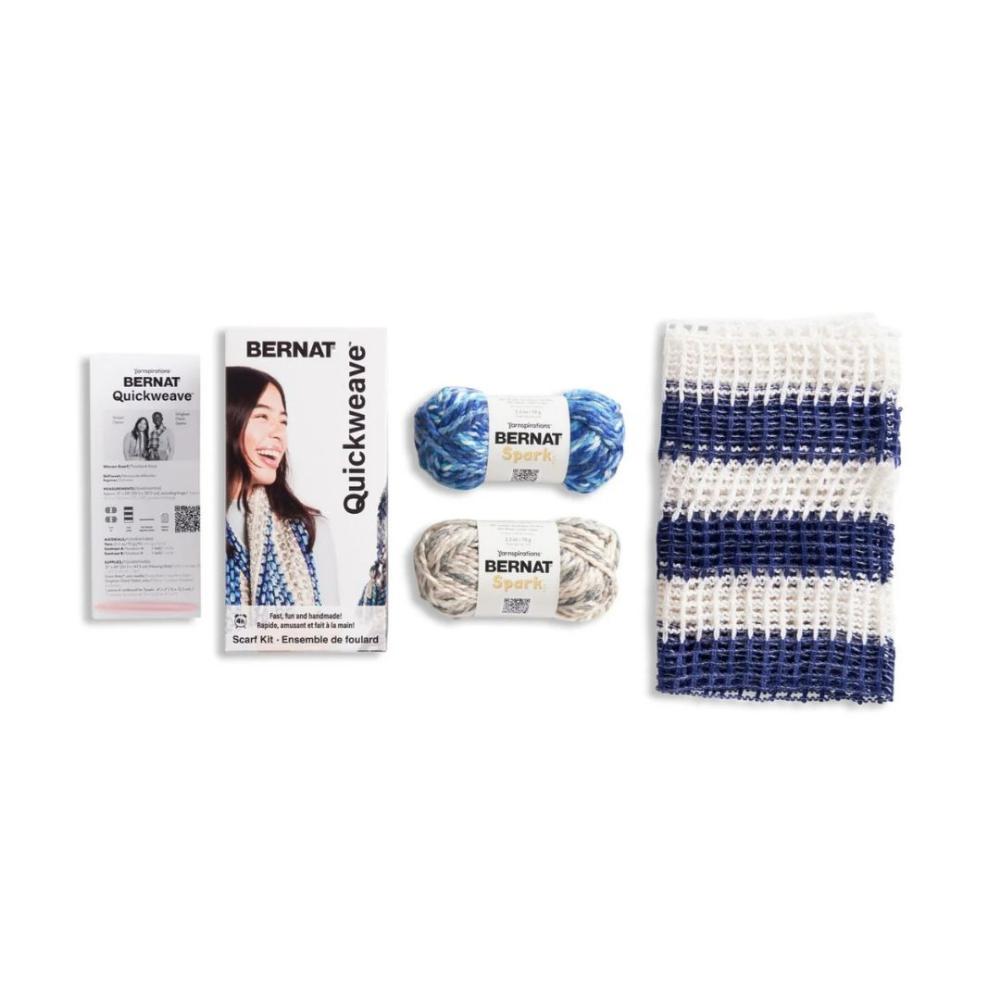 Bernat Quickweave Scarf Weaving Kit - Blue Tartan