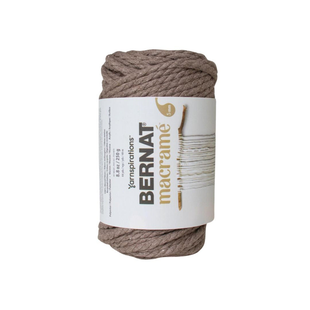 Bernat Macramé Yarn Grey Brown 66003