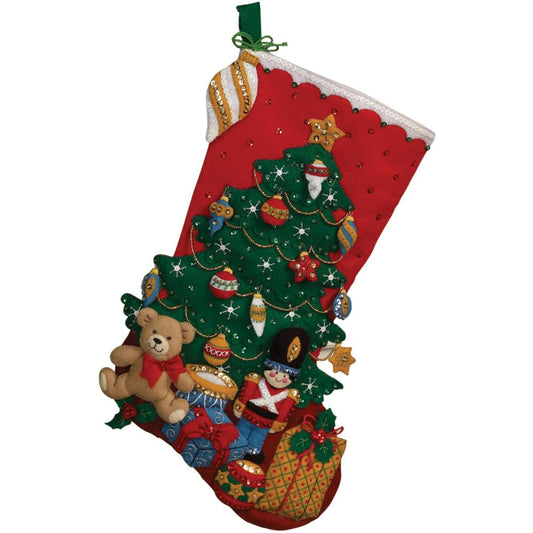 Under the Tree Bucilla Felt Stocking Applique Kit 18"