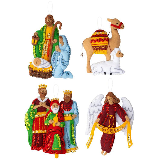 Silent Night Bucilla Felt Ornament Applique Kit