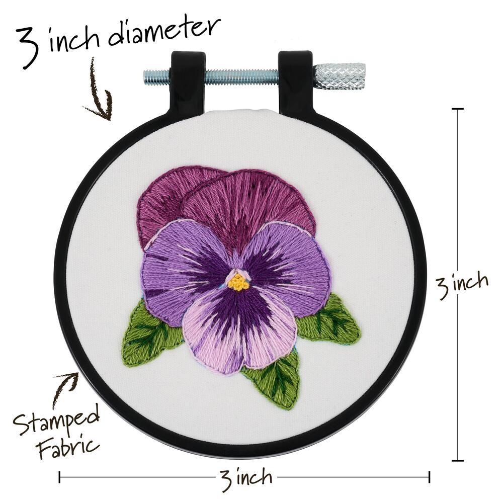 Bucilla Stamped Embroidery Kit - Pretty Pansy