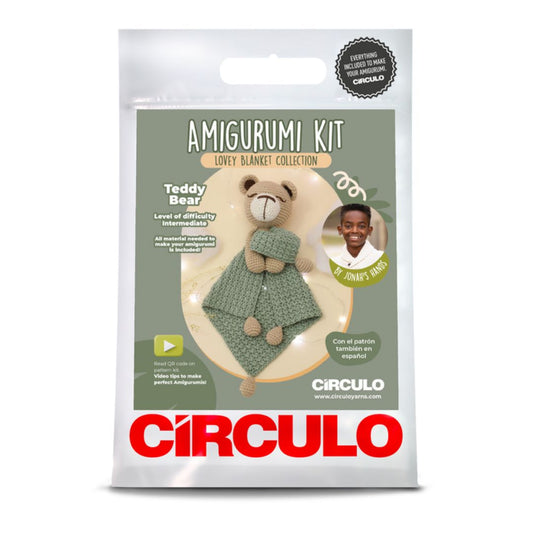 Circulo Amigurumi Kit "Lovey Blanket" Teddy Bear