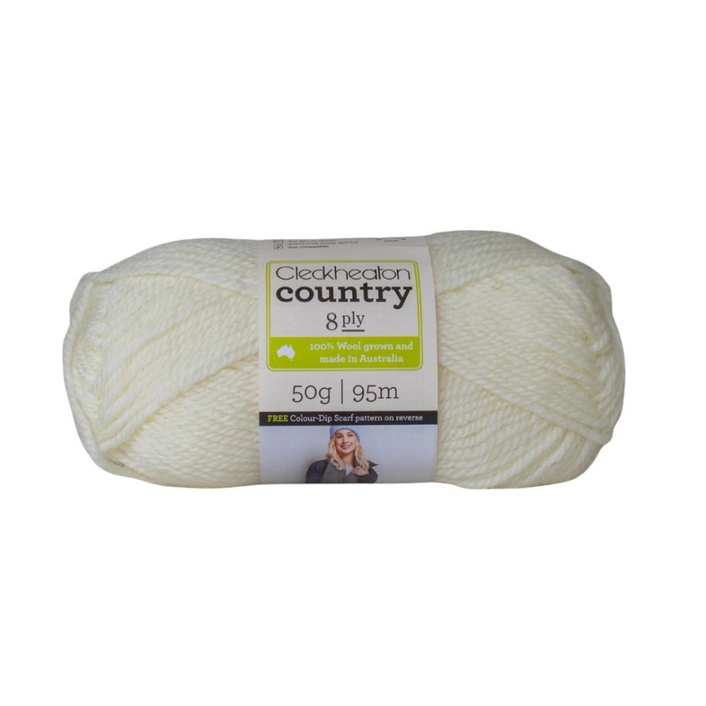 Cleckheaton Country 8 Ply 0050 Cream