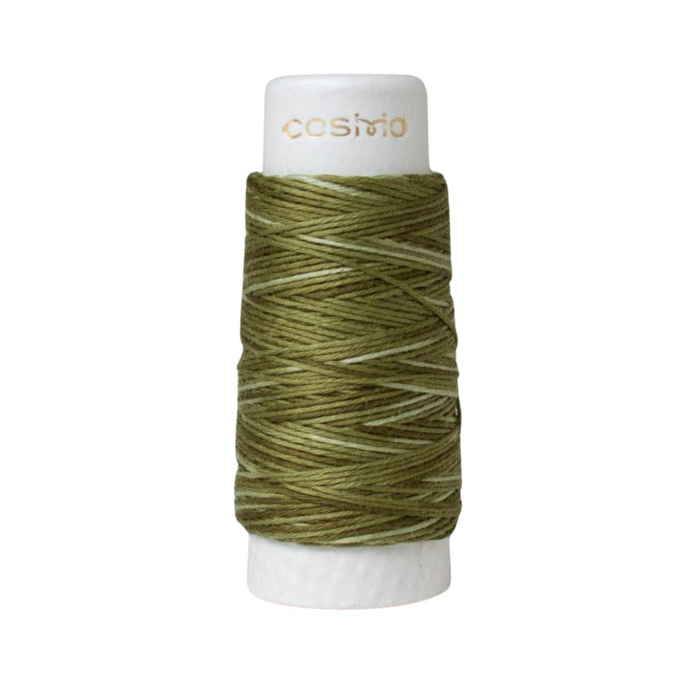 Cosmo "Hidamari" Sashiko Thread Colour 404 Green Multi