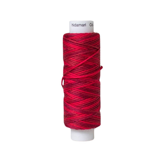 Cosmo "Hidamari" Sashiko Thread Colour 401 Red Multi