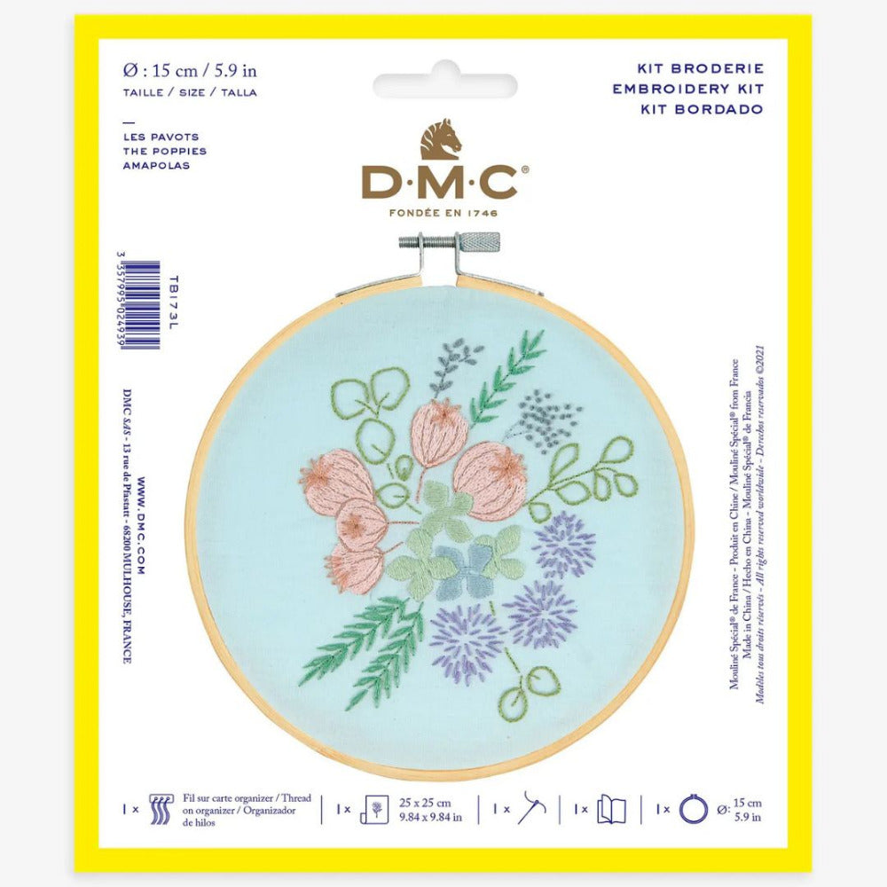 DMC The Poppies Embroidery Kit