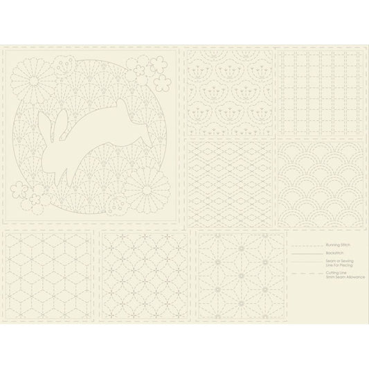DV4050 Devonstone Cotton/Linen Sashiko Panel