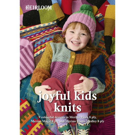 Joyful Kids Knits, 9 Colourful 8 ply Knitting Patterns