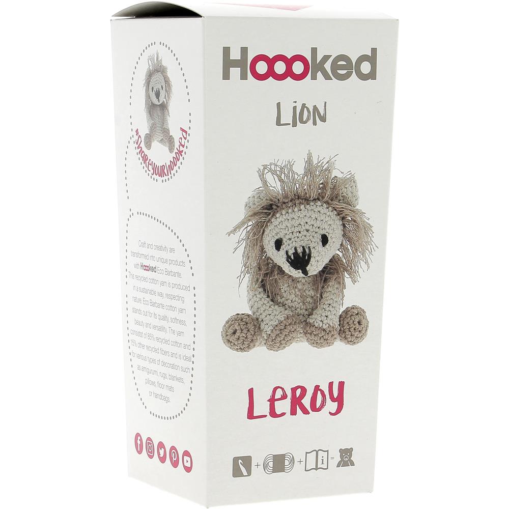 Hoooked Crocheted Amigurumi "Leroy" Lion Kit