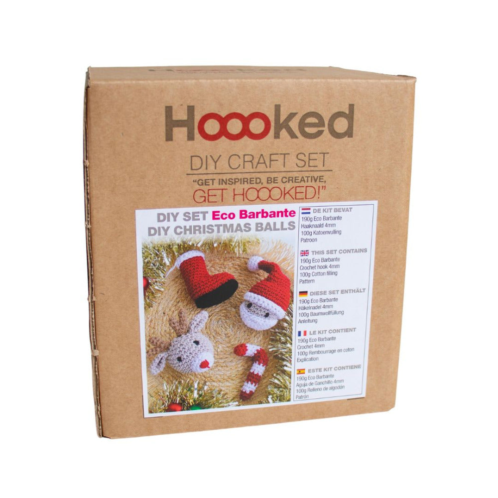 Hoooked Crocheted Amigurumi Christmas Ornament Kit