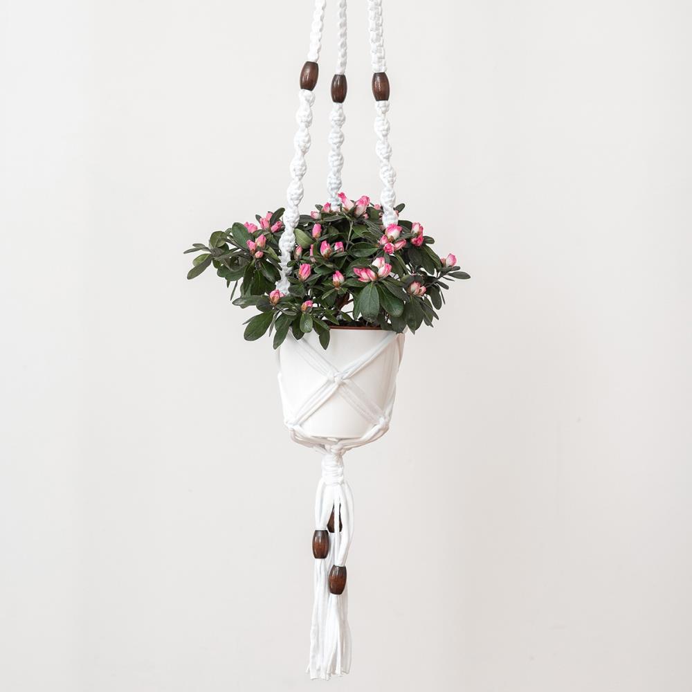 Hoooked DIY Zpagetti Macrame Hanging Basket Kit - White
