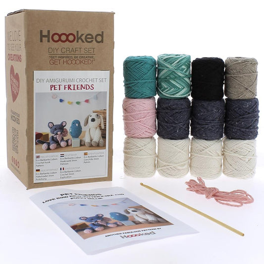 Hoooked Crocheted Amigurumi "Pet Friends" Kit