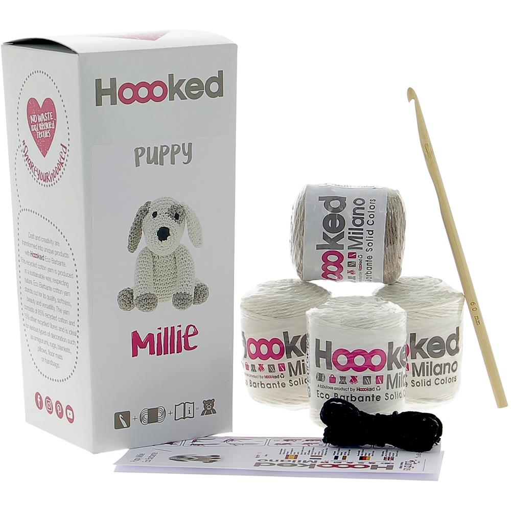 Hoooked Crocheted Amigurumi "Millie" Puppy Kit