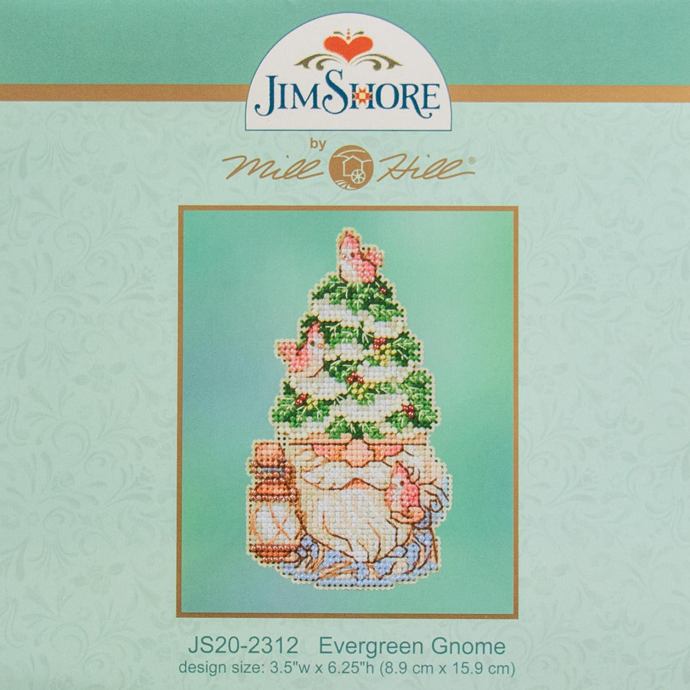 Mill Hill JS20-2312 Jim Shore "Evergreen Gnome" Counted Cross Stitch Kit