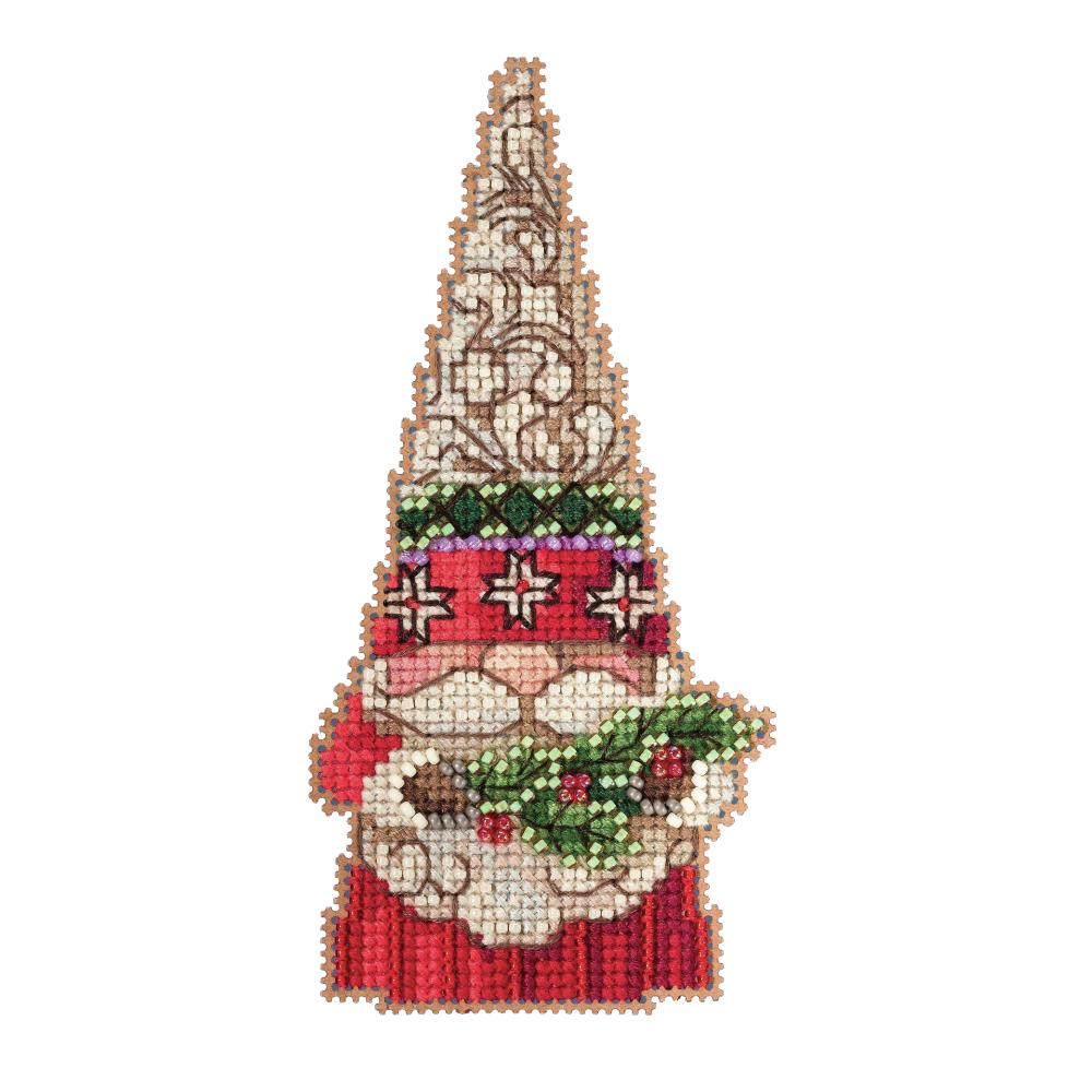 Mill Hill JS20-2214 Jim Shore Gnome Holding Holly Cross Stitch Kit