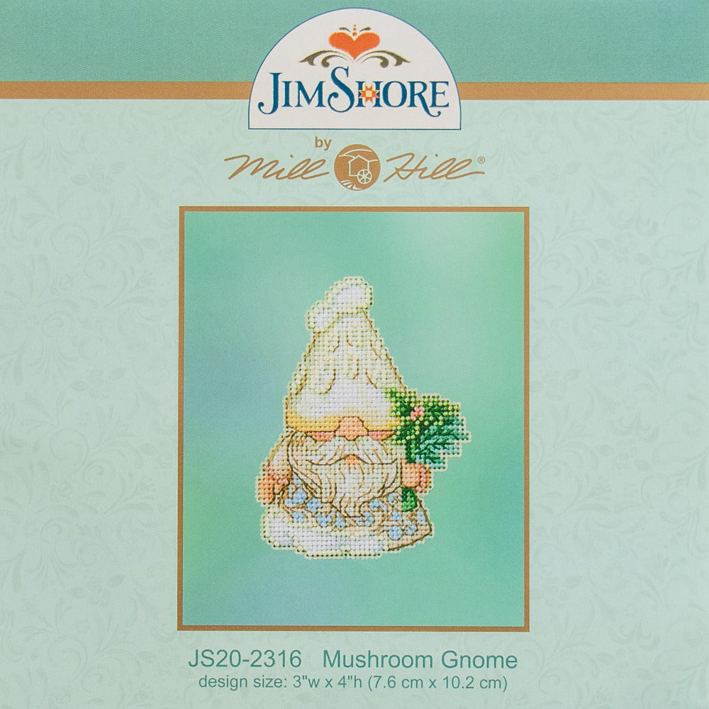 Mill Hill JS20-2316 Jim Shore "Mushroom Gnome" Counted Cross Stitch Kit