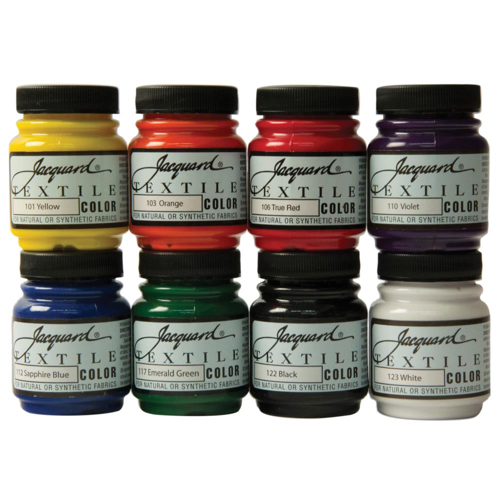 Jacquard Textile Colour Fabric Paint - Assorted Brights