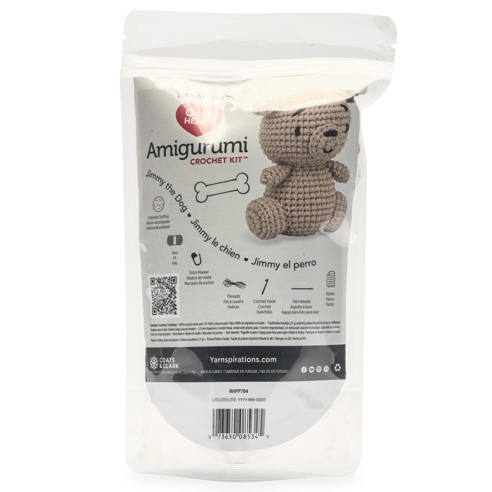 Red Heart "Jimmy the Dog" Amigurumi Crochet Kit