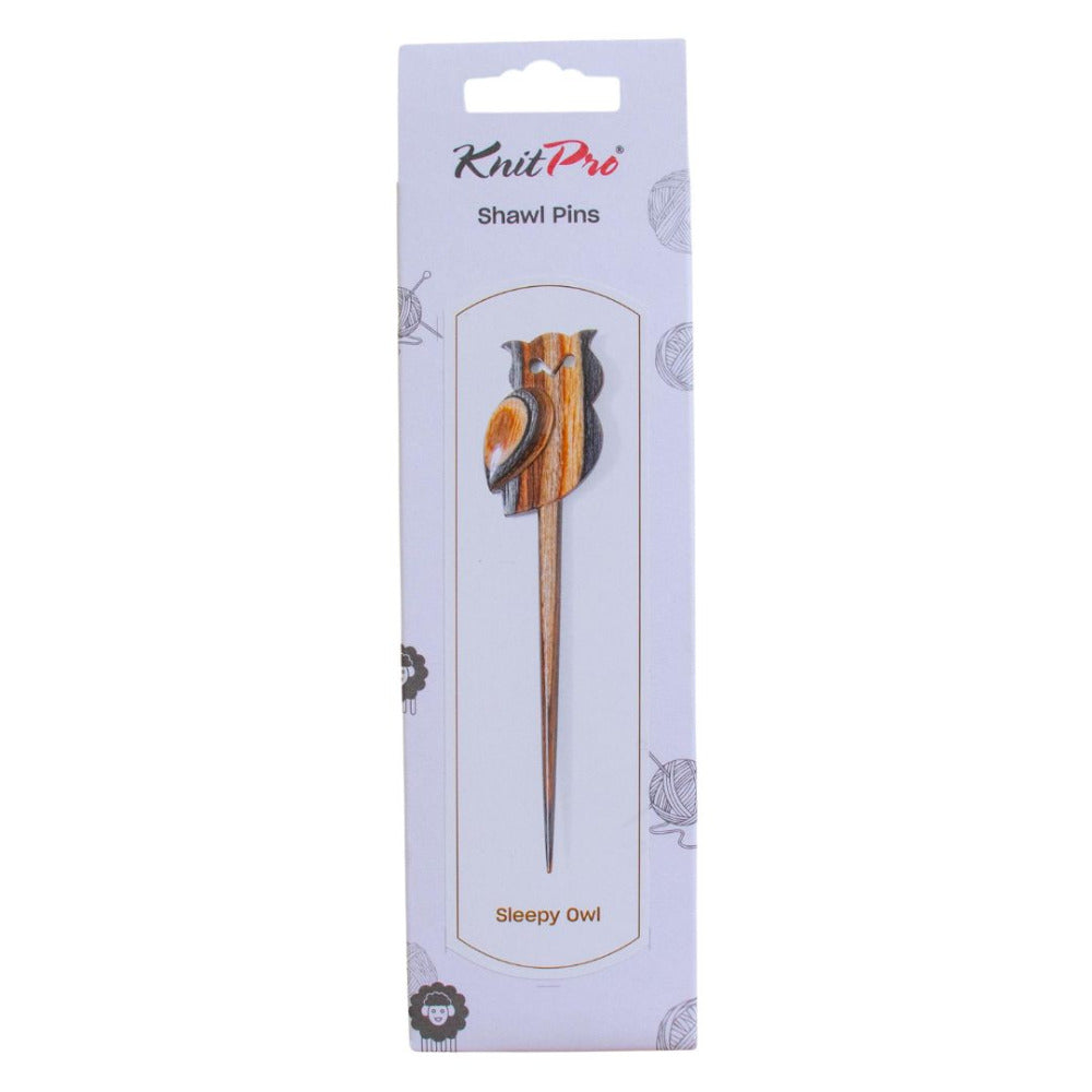 Flora Sleepy Owl Shawl Pin