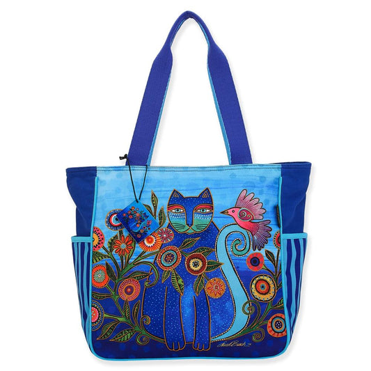 Laurel Burch Cerulean Cat Tote