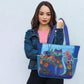 Laurel Burch Cerulean Cat Tote