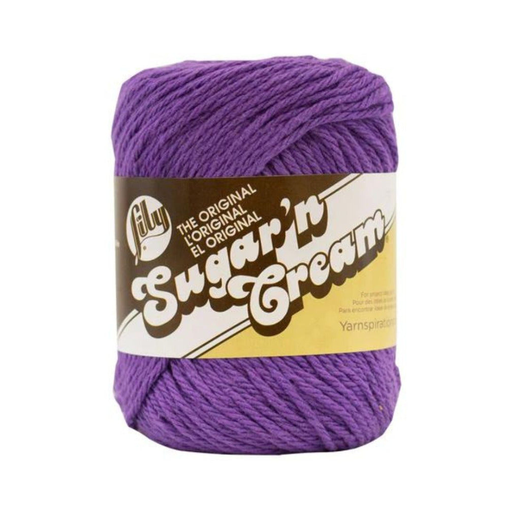 Lily Sugar 'n Cream 10 Ply Solids Blackcurrant