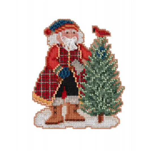 Mill Hill MH20-2231 Scotch Pine Santa Counted Cross Stitch Kit