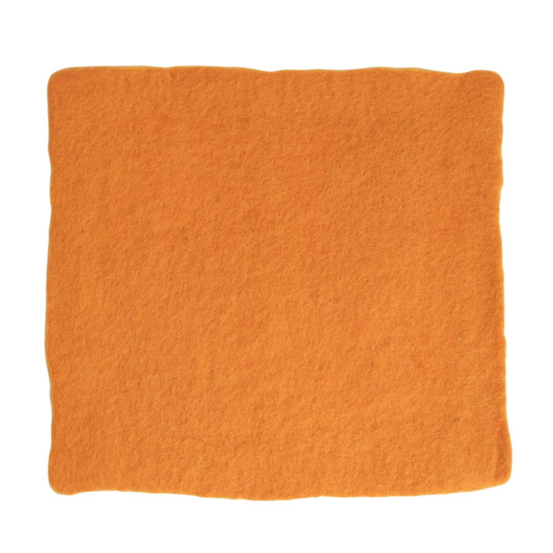 Nepalese Handmade Felt 36 Bright Orange