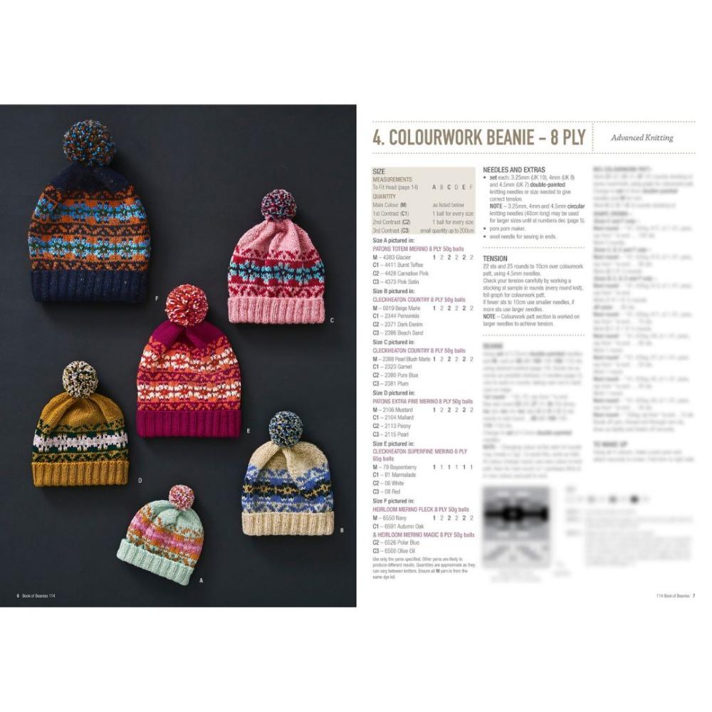 Book of Beanies with Patons, Heirloom, Cleckheaton and Shepherd Yarns