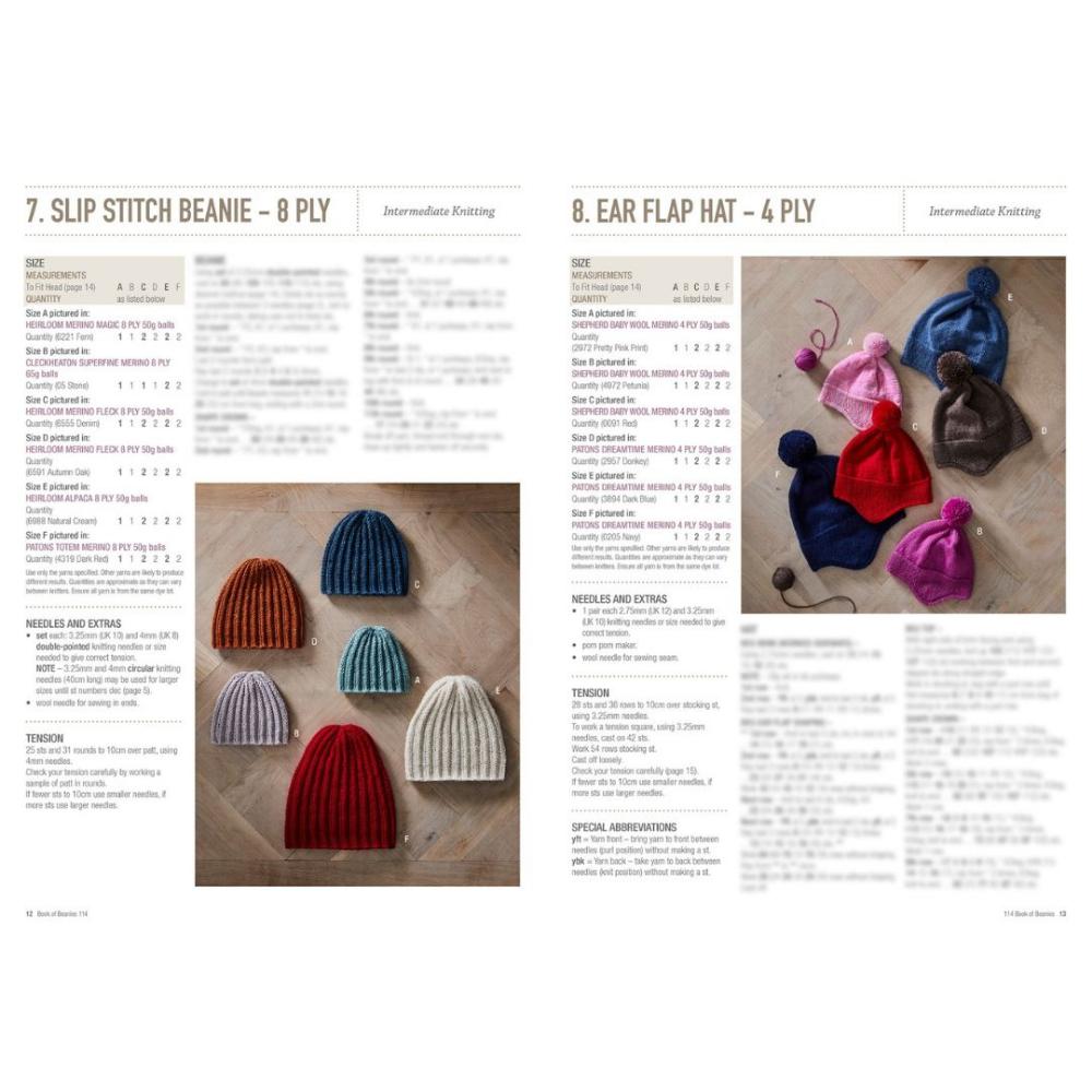 Book of Beanies with Patons, Heirloom, Cleckheaton and Shepherd Yarns