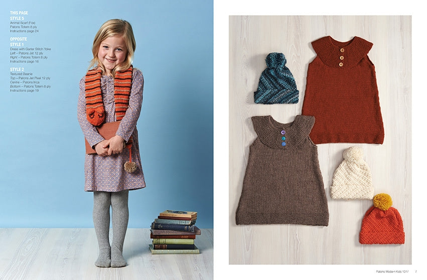 Patons Hand Knits for Modern Kids in 8 and 12 Ply Yarn