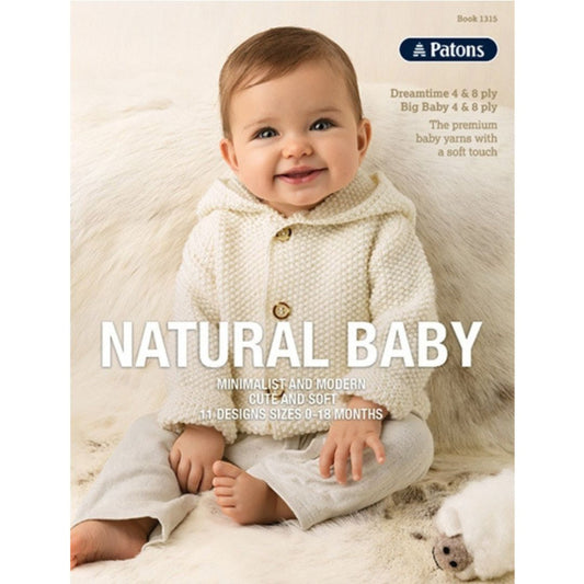 Patons Natural Baby 4 and 8 Ply Knitting Patterns