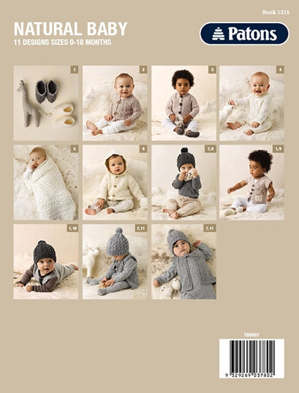 Patons Natural Baby 4 and 8 Ply Knitting Patterns