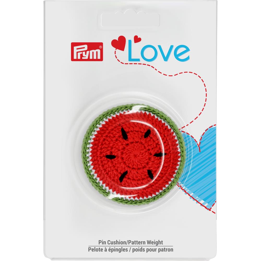 Prym Love Pin Cushion and Pattern Weight - Melon