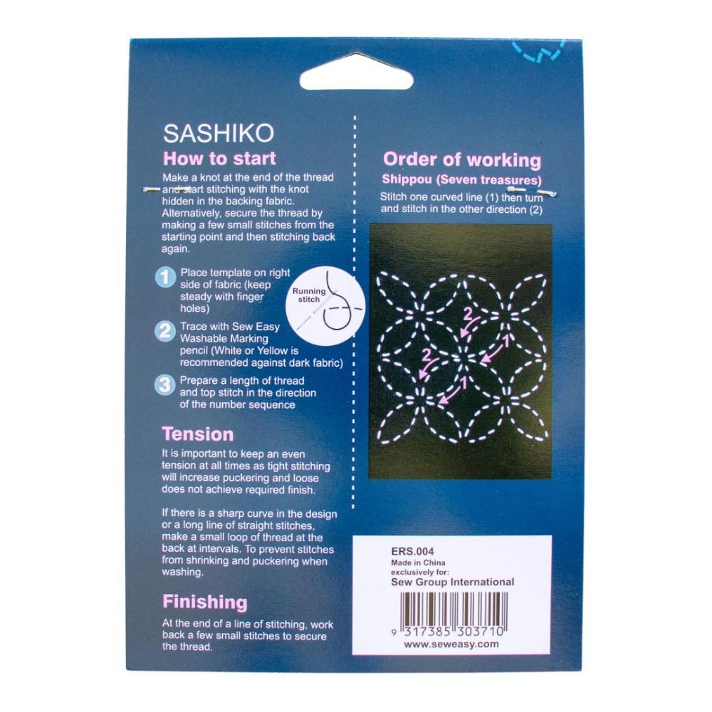 Sew Easy Sashiko "Shippou" Template