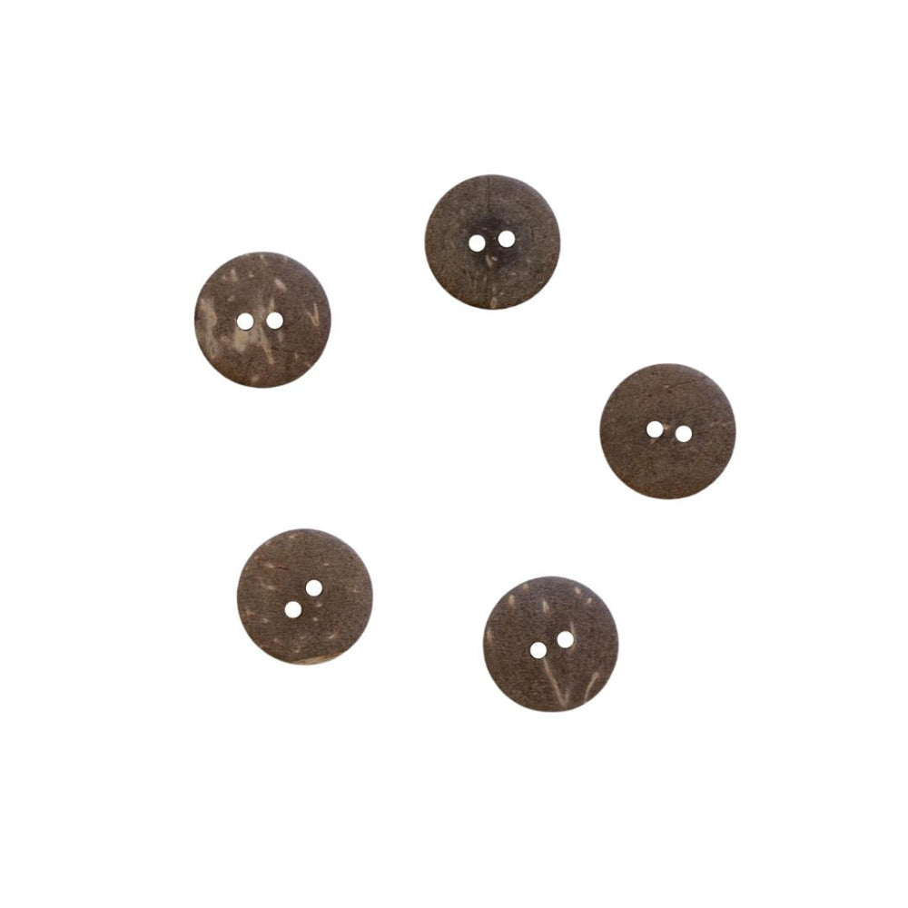 Oval Matt Centre Coconut Shell Two Hole Button 15mm