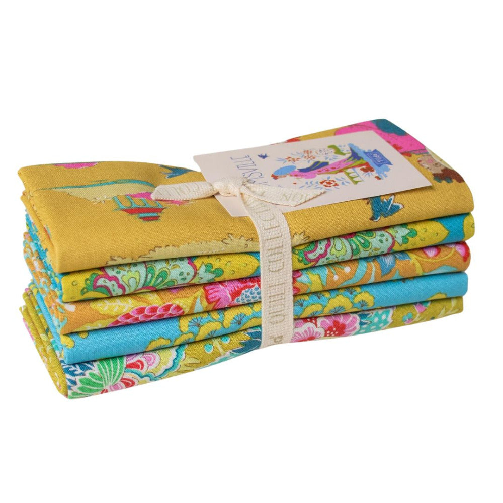 Tilda Bloomsville Five Piece Fat Quarter Bundle Corn/Sky