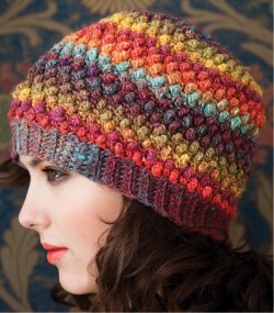 Timeless Noro: Crochet, Crocheted Bobbled Hat