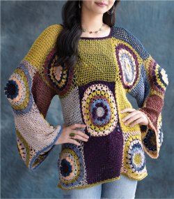 Timeless Noro: Crochet, Patchwork Garden Top