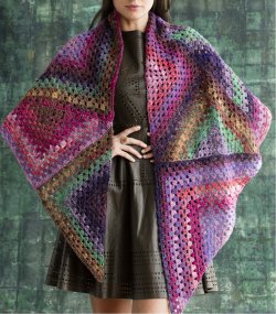 Timeless Noro: Crochet, Trapezoidal Shawl