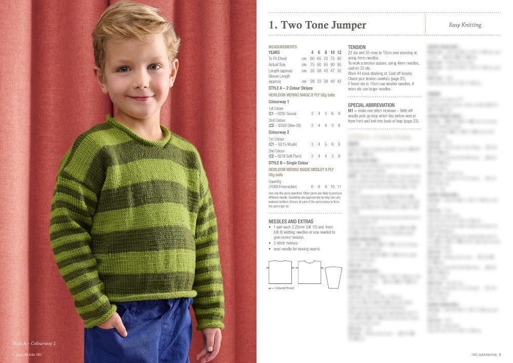 Joyful Kids Knits, 9 Colourful 8 ply Knitting Patterns