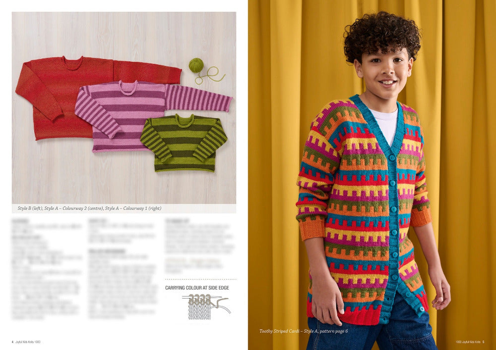 Joyful Kids Knits, 9 Colourful 8 ply Knitting Patterns